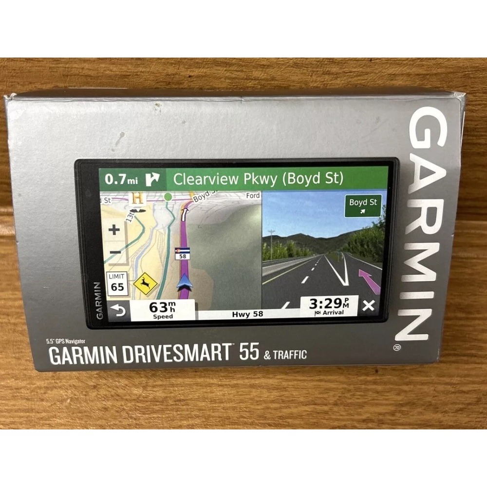 Garmin DriveSmart 55 5.5" GPS System with Real-Time Traffic New